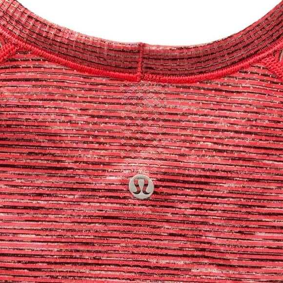 LULULEMON Swiftly Tech Long Sleeve Crew - Red Alert/Dark Sport Red - Size 4 Est - Picture 3 of 10